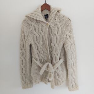 Theory Cable Knit Cardigan Size Medium